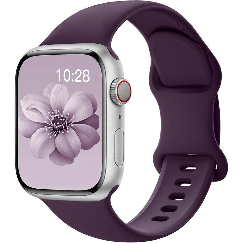 Versatile Sport Silicone Bands for Apple Watch - Waterproof, Soft, and Stylish Replacement Straps for All Models