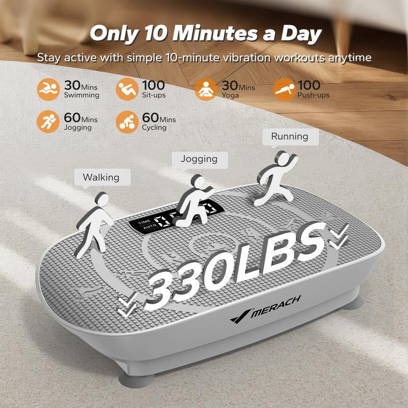 Revitalize Your Fitness Routine with the MERACH Slim Vibration Plate - Compact Design for Whole Body Workouts and Lymphatic Drainage!