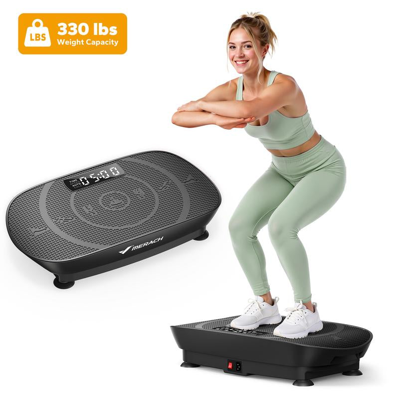 Revitalize Your Fitness Routine with the MERACH Slim Vibration Plate - Compact Design for Whole Body Workouts and Lymphatic Drainage!
