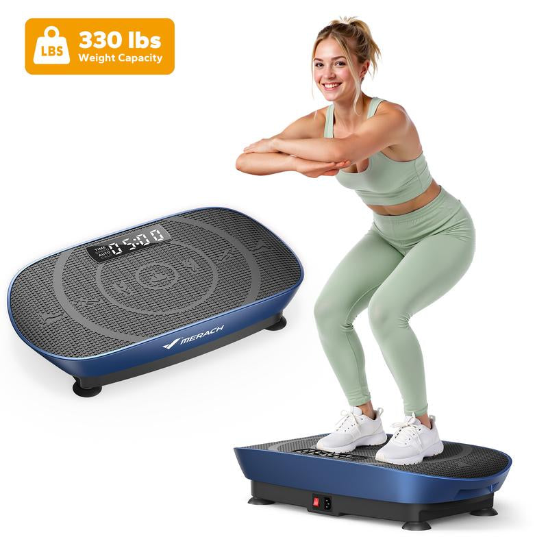 Revitalize Your Fitness Routine with the MERACH Slim Vibration Plate - Compact Design for Whole Body Workouts and Lymphatic Drainage!
