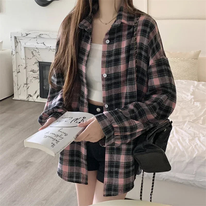Chic Black Flannel Shirt Jacket