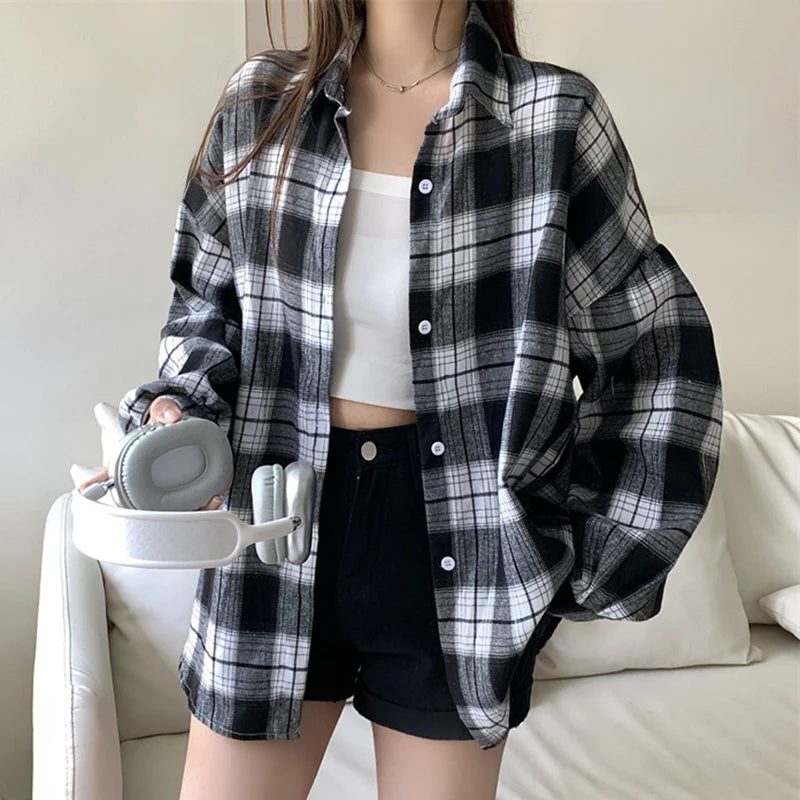 Chic Black Flannel Shirt Jacket