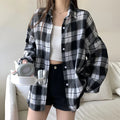 Chic Black Flannel Shirt Jacket