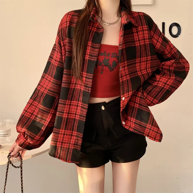 Chic Black Flannel Shirt Jacket