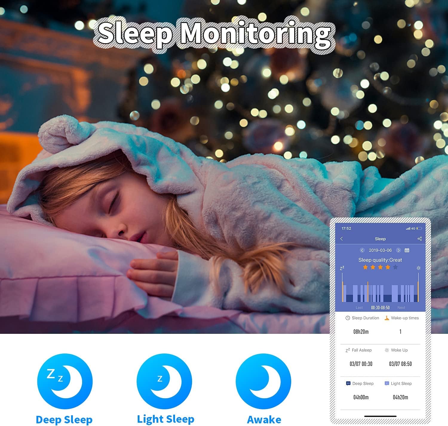 Kids Fitness Tracker Watch - Waterproof, 11 Sport Modes, Pedometer & Stopwatch for Active Ages 6-16!